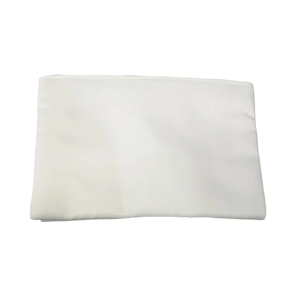 Prada‎ Candy Parfums White Double Zip Cosmetic Makeup Pouch Bag Gold Logo Pouch
